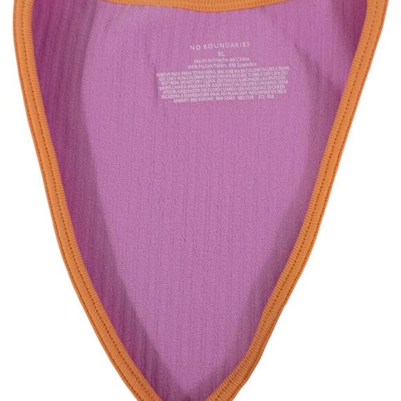 No Boundaries Seamless Retro Pink Ribbed Plunge Cobra Bralette – Size XL NWT - Picture 12 of 15